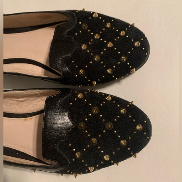Pelle Moda Black Suede Shoes, Spike Embellishments, Sz 10, Reduced Shipping - Picture 5 of 11